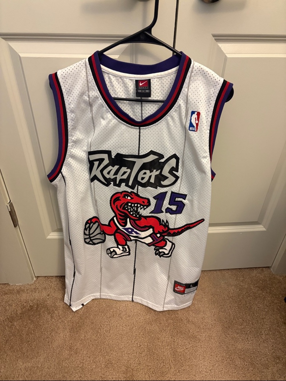 Nike White Red Purple Toronto Raptors Vince Carter